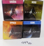 LOT OF ALL 4 STAR TREK COLLECTIBLE GLASSES IN ORIGINAL BOXES