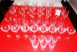 LOT OF FOSTORIA CHRISTIANA CRYSTAL STEMWARE