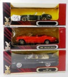 3 YAT MING DIEC-CAST METAL CARS - DELUXE EDITION