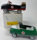 2 TEXACO PEDAL CAR REPLICA BANKS IN ORIGINAL BOXES