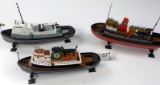 3 ERTL COLLECTIBLES TEXACO DIE CAST TUGBOAT BANKS IN ORIGINAL BOXES