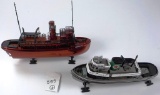 2 ERTL COLLECTIBLES TEXACO DIE CAST TUGBOAT BANKS IN ORIGINAL BOXES