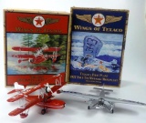 2 WINGS OF TEXACO BY ERTL COLLECTIBLES DIE-CAST METAL COIN BANKS