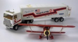 WINGS OF TEXACO AIRPLANE AND TEXACO HAVOLINE SEMI TRACTOR TRAILER