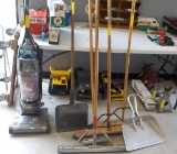 BROOMS, SQUEEGEES, DUST PAN AND VACUUM