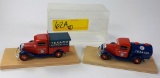 LOT OF 2 ELICOR MINI TEXACO VEHICLES - MADE IN FRANCE