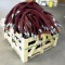 LARGE WOOD CRATE OF CROWD CONTROL VELVET ROPES