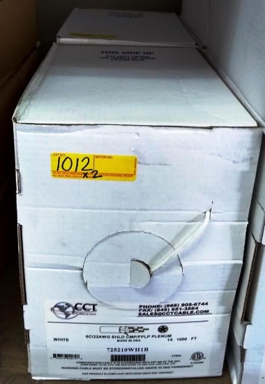 2 BOXES NEW CCT PLENUM CABLE - 1000 FT PER BOX