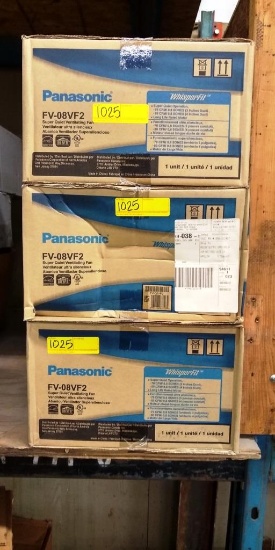 3 NEW PANASONIC FV-08VF2 VENTILATING FANS