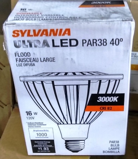 5 BOXES OF SYLVANIA NEW LED PAR38 FLOOD LIGHTS / LAMPS