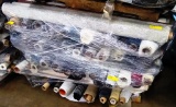 PALLET OF APPROX. 80 MISC, PARTIAL ROLLS OF UPHOLSTERY FABRIC