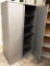 GRAY METAL TEKNION 2 DOOR STORAGE CABINET