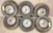 LOT OF 6 PNEUMATIC WHEELS