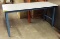 WHITE FORMICA TOPPED WORK BENCH / TABLE