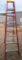 LOUISVILLE RED 8FT FIBERGLASS LADDER