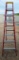 LOUISVILLE RED 8FT FIBERGLASS LADDER