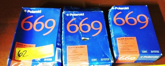 3 PACKAGES OF POLAROID 669 FILM