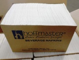 NEW BOX OF 500 HOFFMASTER BEVERAGE NAPKINS - WHITE