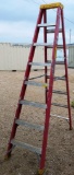 LOUISVILLE RED 8FT FIBERGLASS LADDER