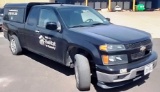 2012 CHEVY COLORADO PICKUP WITH CAMPER TOP & BED SLIDE