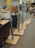 9 STORE DISPLAY STANDS / CROWD CONTROL STANCHIONS