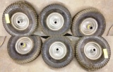 LOT OF 6 PNEUMATIC WHEELS