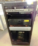 ROLLING RACKMOUNT CABINET WITH EQUIPMENT INSTALLED