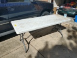 USED LIFETIME PLASTIC FOLDING TABLE