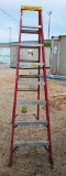 LOUISVILLE RED 8FT FIBERGLASS LADDER