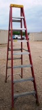 LOUISVILLE RED 8FT FIBERGLASS LADDER