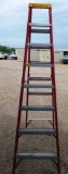 LOUISVILLE RED 8FT FIBERGLASS LADDER