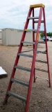 LOUISVILLE RED 8FT FIBERGLASS LADDER