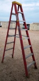 LOUISVILLE RED 8FT FIBERGLASS LADDER