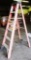 GOOD USED ORANGE WERNER 6FT FIBERGLASS LADDER