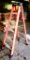 GOOD USED ORANGE WERNER 6FT FIBERGLASS LADDER