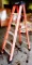 GOOD USED ORANGE WERNER 6FT FIBERGLASS LADDER