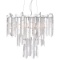 1 NEW QUOIZEL PCDB5207C POLISHED CHROME 3-TIER CHANDELIER