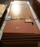 PALLET OF 20 WOOD DOORS WITH SMALL CUT-OUT FOR WINDOW INSERT