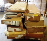 12 BOXES OF UNASSEMBLED FURNITURE AND CABINETS - BOXES DAMAGED IN SHIPPING