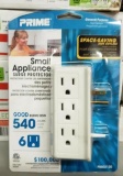 LOT OF 7 NEW PRIME PB802120 SMALL APPLIANCE SURGE PROTECTORS