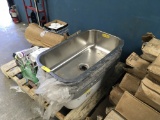 8 new rectangular stainless steel sinks