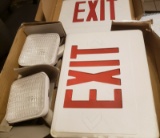 3 DLC460R-2RC EMERGENCY EXIT COMBO SIGNS