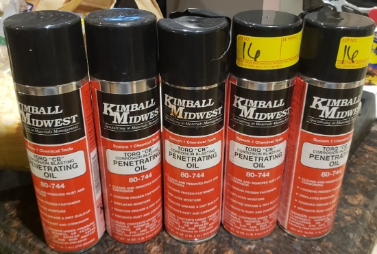 7 CANS KIMBALL MIDWEST TORQ "CB" PENETRATING OIL 80-744
