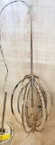 HANGING SILVER AND CRYSTAL PENDANT LIGHT FIXTURE