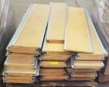 2 PALLETS OF UPRIGHTS AND APPROX. 75 PARTICLE BOARD SHELVES