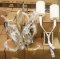 2 NEW WALLMOUNT METAL SCULPTURES / LIGHT FIXTURES