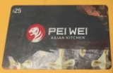 $25 Gift Card to PEI WEI Asian Kitchen