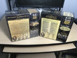 2 New Historic Documents Puzzles in Wood Basket $58 Value