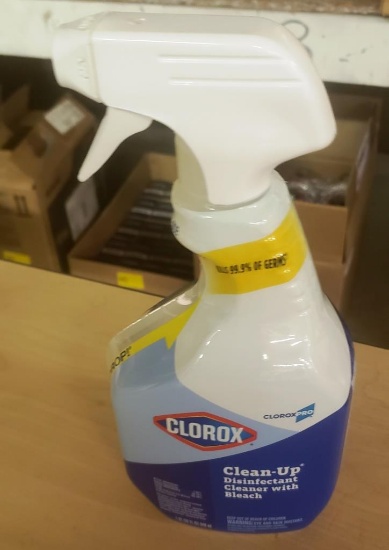 BOX OF 12 NEW CLOROX CLEAN-UP DISINFECTANT CLEANER WITH BLEACH