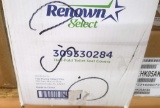 LOT OF 5,000 PAPER TOILET SEAT COVERS, 20 SLEEVES OF 250 EACH, RENOWN SELECT, PART# 309330284, HALF-